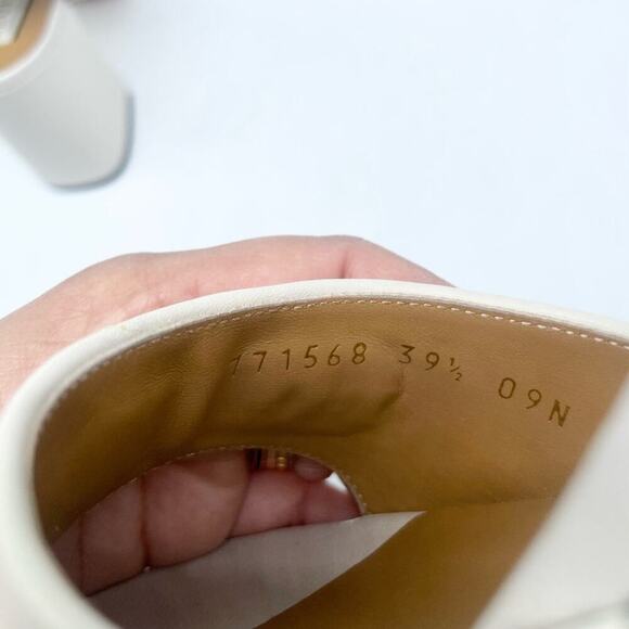 Gucci Mystic White Quentin Lady horsebit open toe platform sandals EU 39.5 - Picture 6 of 11